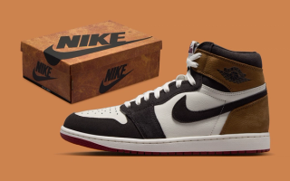 Air Jordan 1 High OG "Love Letter" retro in a "Shadow Brown/Soft Pearl/Light British Tan/Pale Ivory/Muslin/Team Red" color scheme.