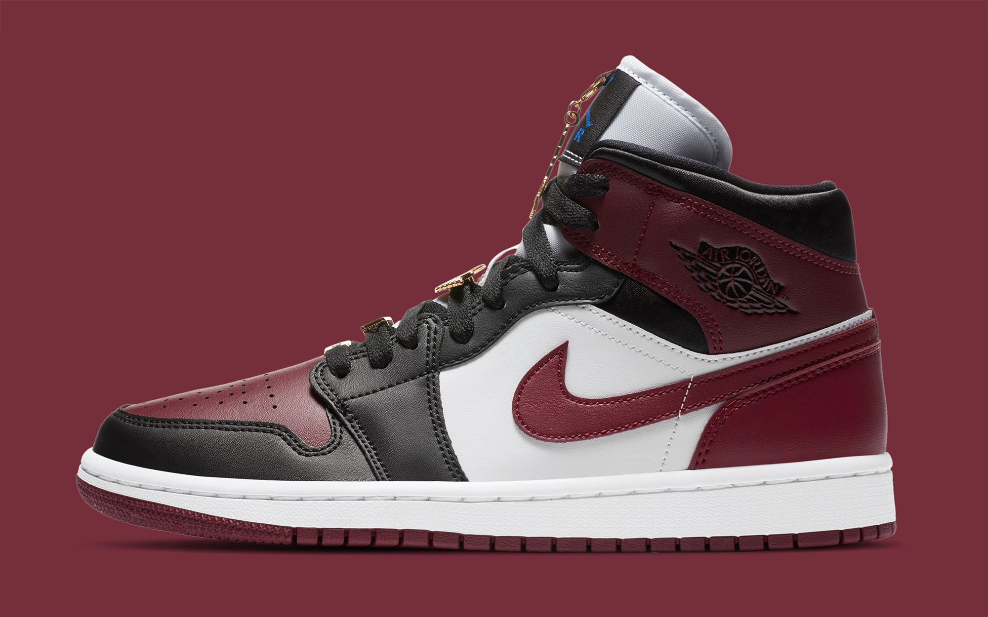 air jordan 1 mid se black dark beetroot women's shoes