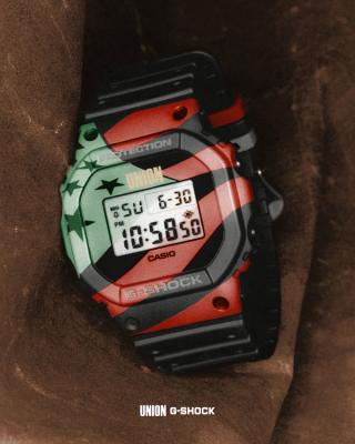 UNION x Casio G-SHOCK DW-5600RBG. Photo via Casio.