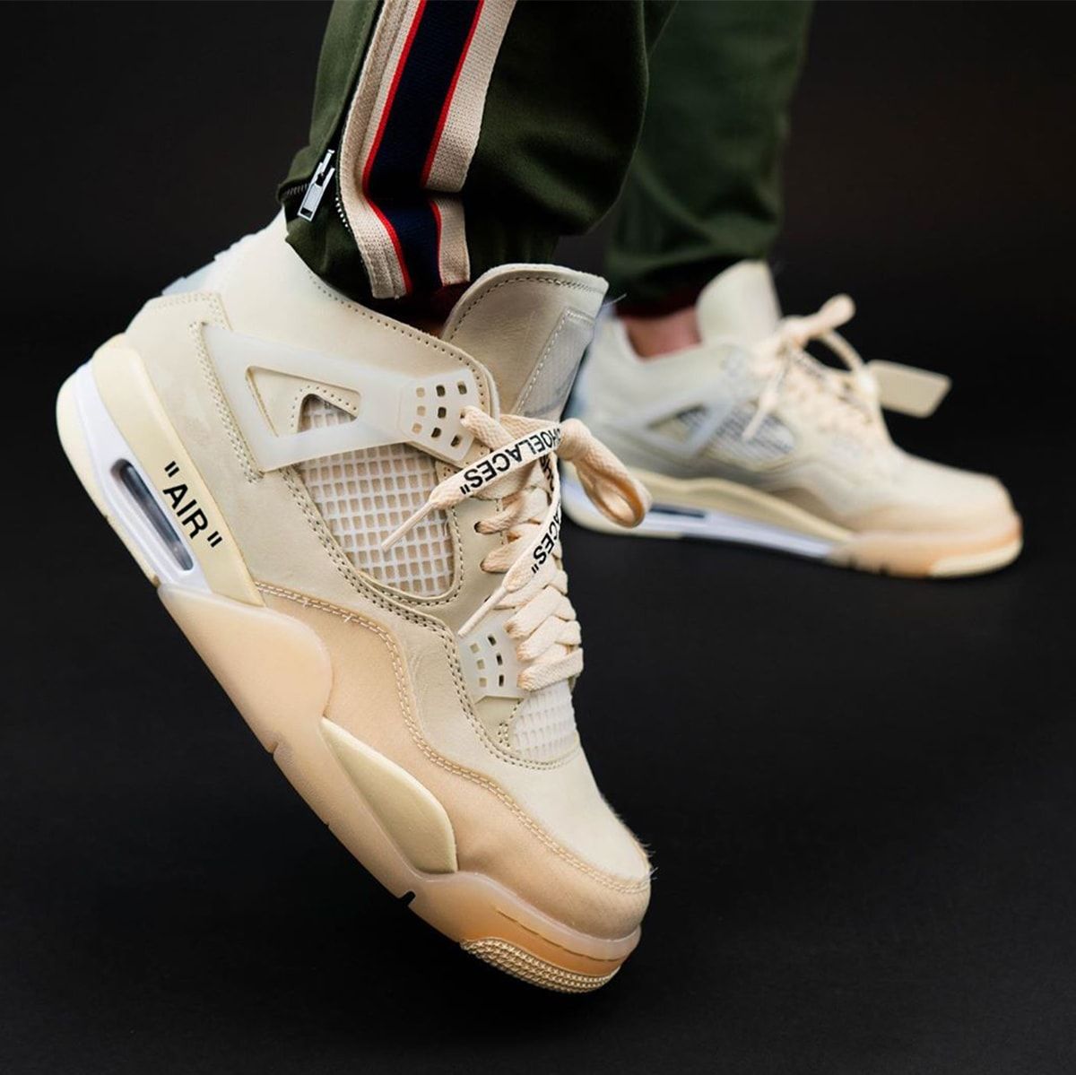 raffle air jordan 4 off white