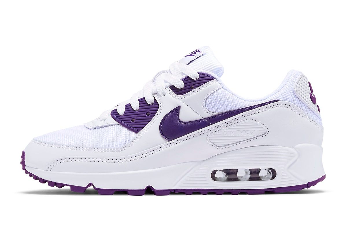 nike air max 90 white electric green court purple