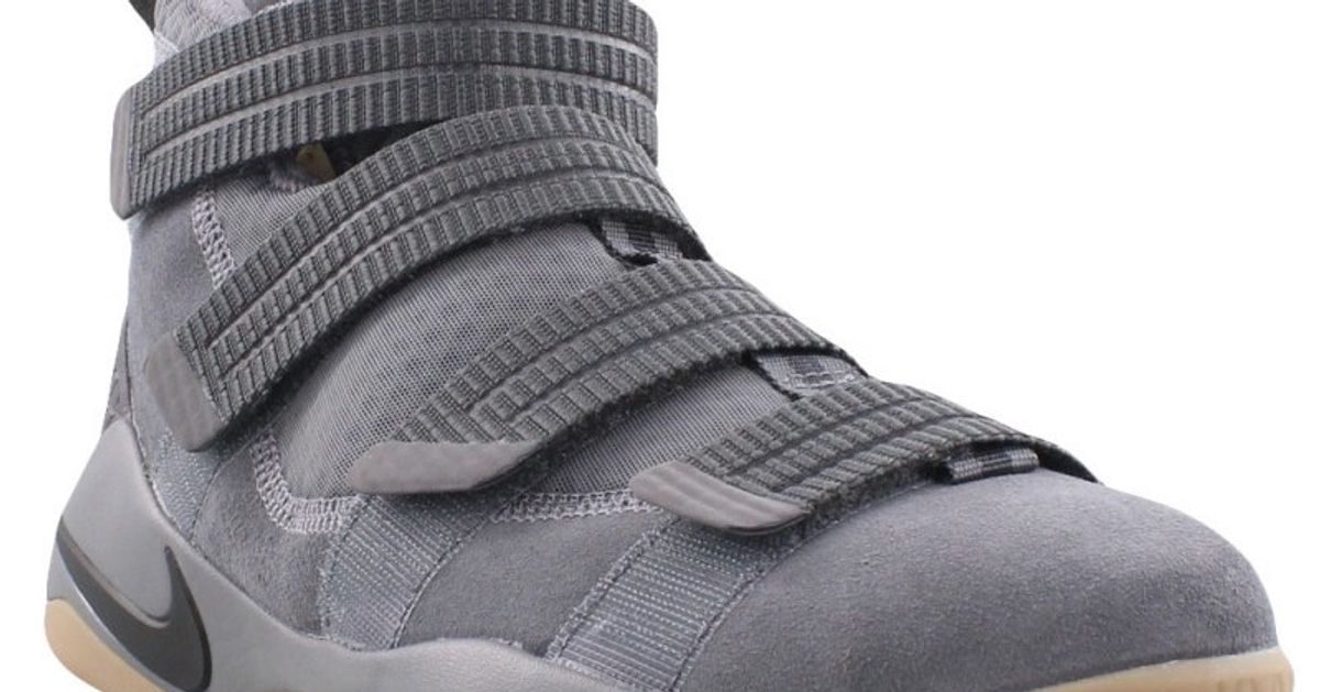 Size‎ 11 Nike LeBron Zoom Soldier 11 Gray Gum Mens Basketball Shoes 897646-003 Nike LeBron Zoom Soldier 11 Grey Gum - 897646-003 Raffles  main image 2