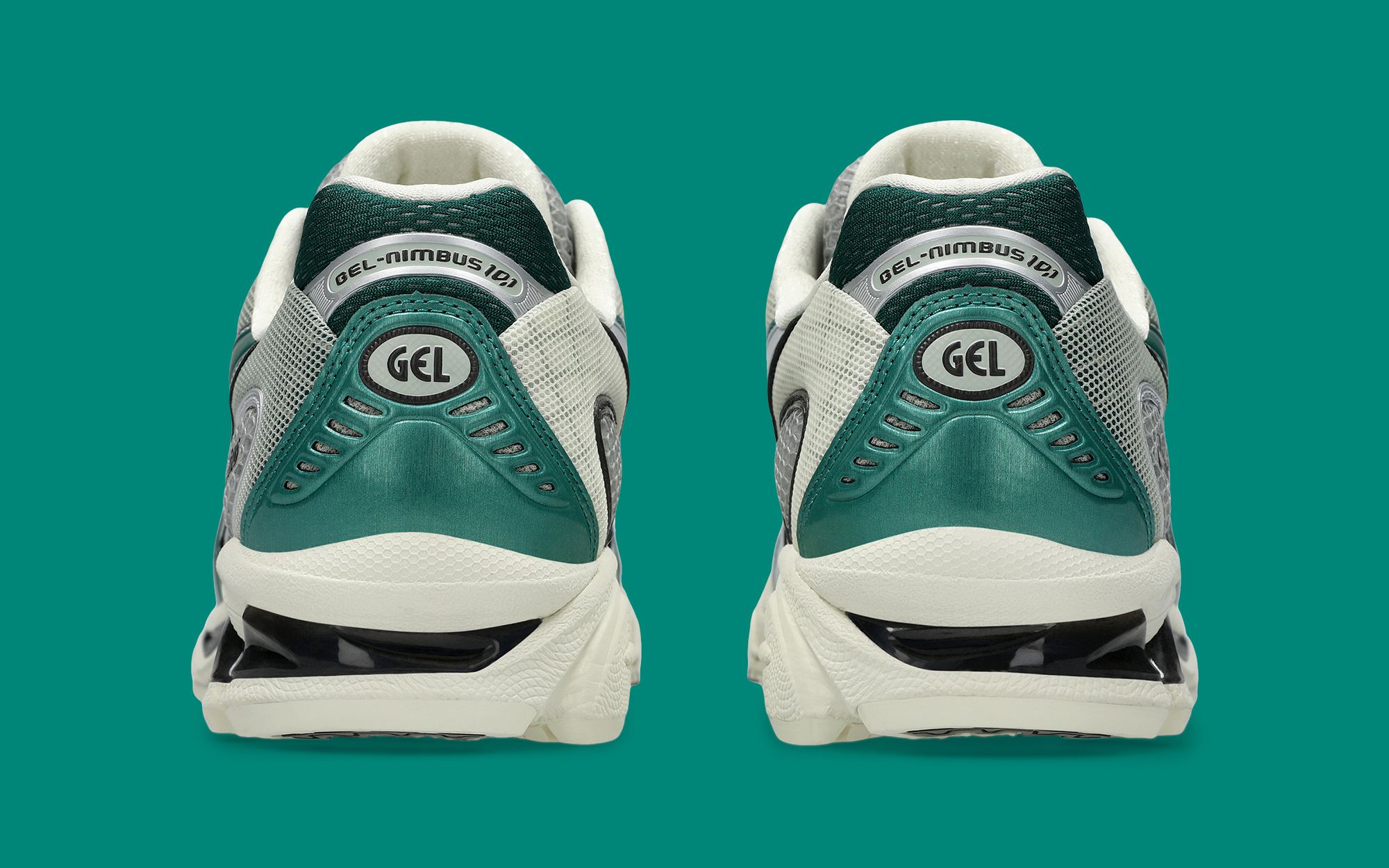 The ASICS GEL-Nimbus 10.1 Appears in Green and Silver