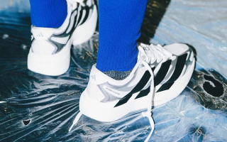 adidas Adizero Evo SL EXO in a "White/Black" running shoe at Shanghai Fashion Week 2025.