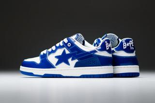 A Bathing Ape Pairs Patent Leather and Classic Colors on Two SK8 STA Sneakers