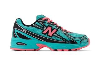 New Balance 740v2 "Cyber Jade" in a vibrant green and pink color scheme.