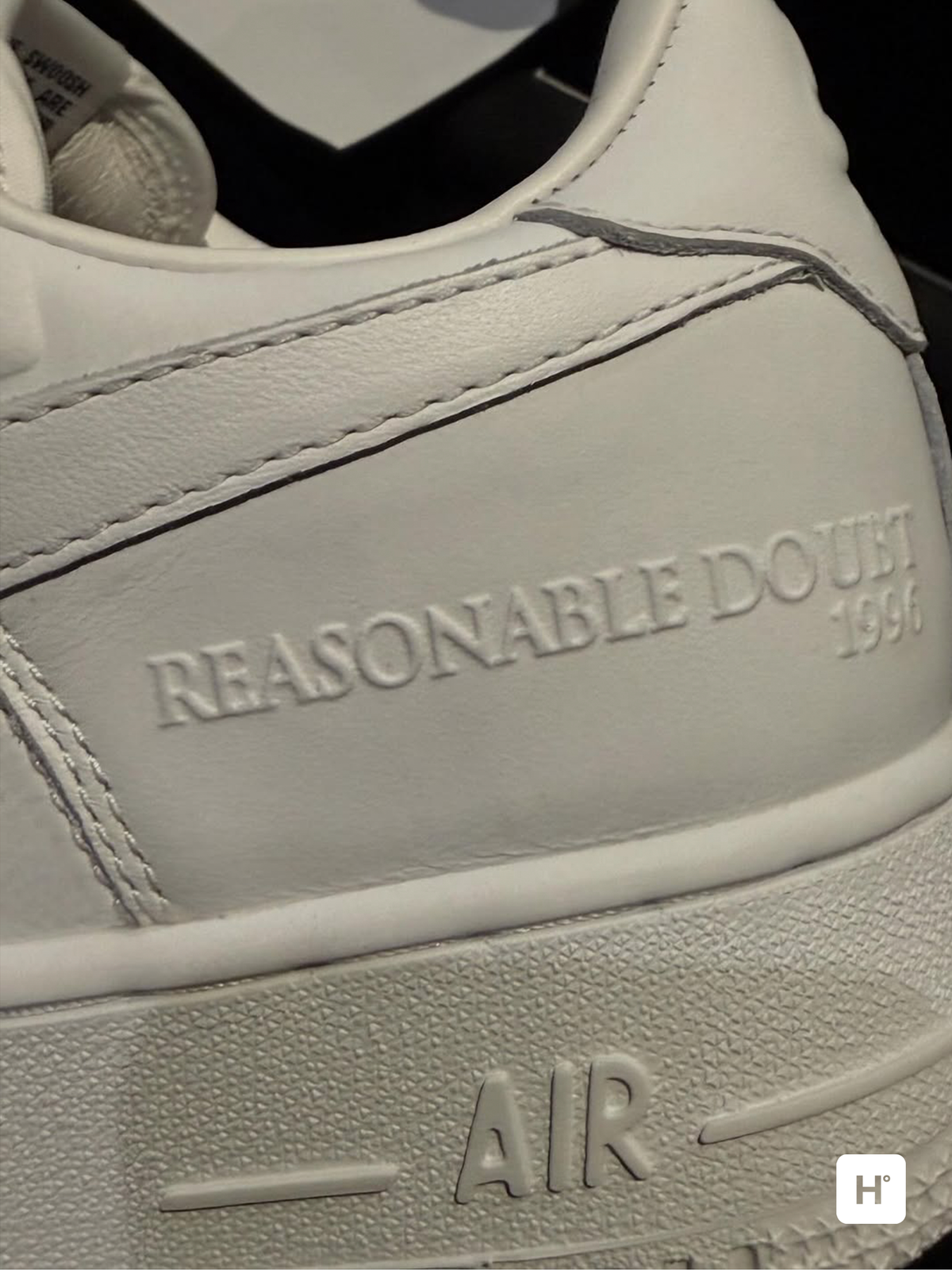 Nike Air Force 1 Low Reasonable Doubt detal Roc-A-Fella