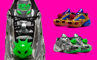 WINDOWSEN's two "Metallic" Nike Air Max Muse sneaker collaborations.