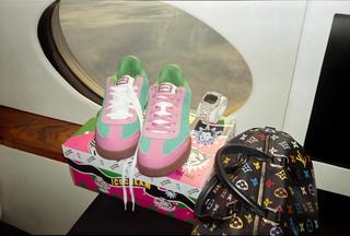 ICE Cream Board Flip retro by Reebok in a "Watermelon" color scheme.