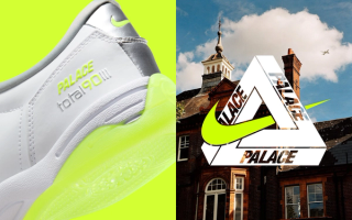 Palace Skateboards x Nike Sportswear/Football Total 90 III collaboration collection.
