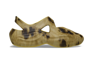 Dingyun Zhang's Crocs Diffuser in a "Spotted Brown" color scheme.