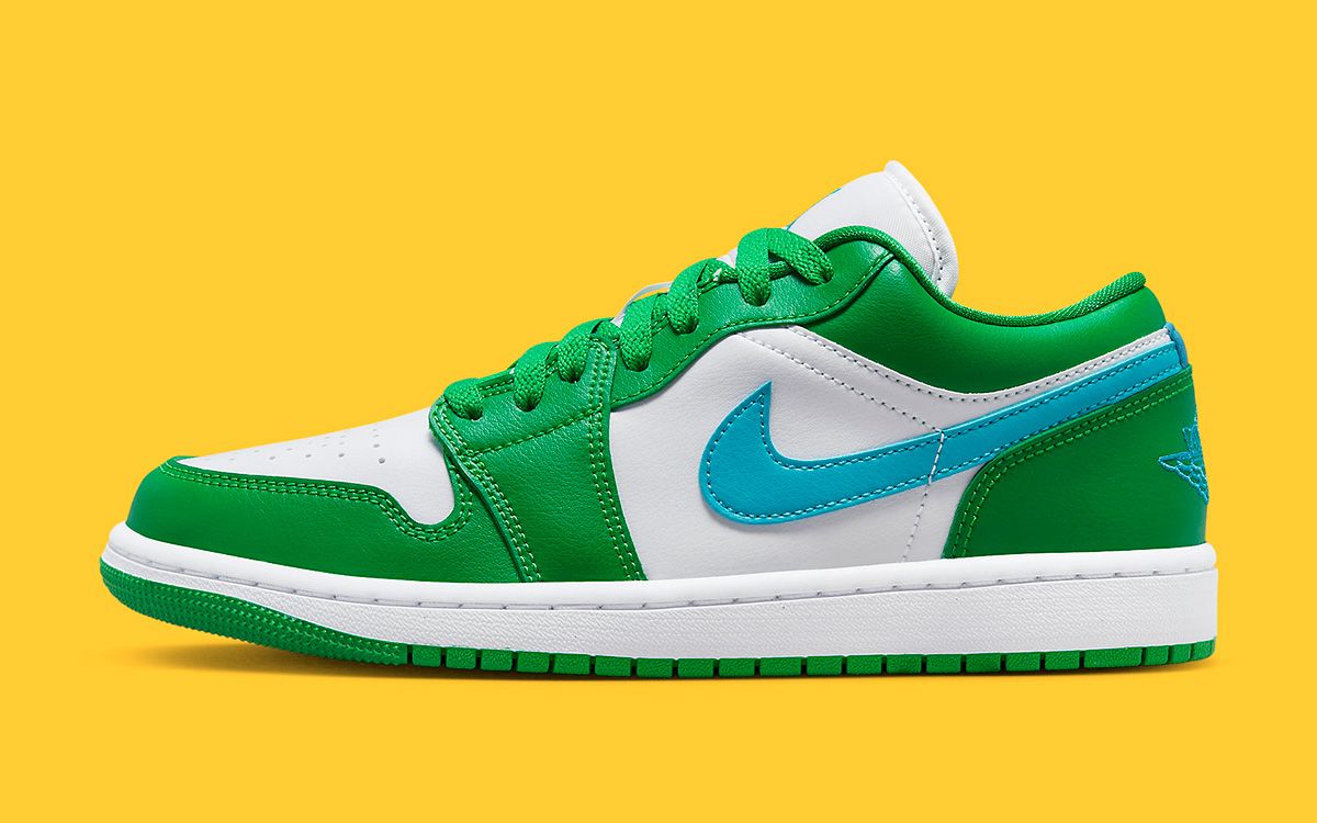 靴 Nike Air Jordan 1 Low Teal Green 24cm Nike Air Jordan 1 Low SE GS New Emerald Size 6Y Taxi Green