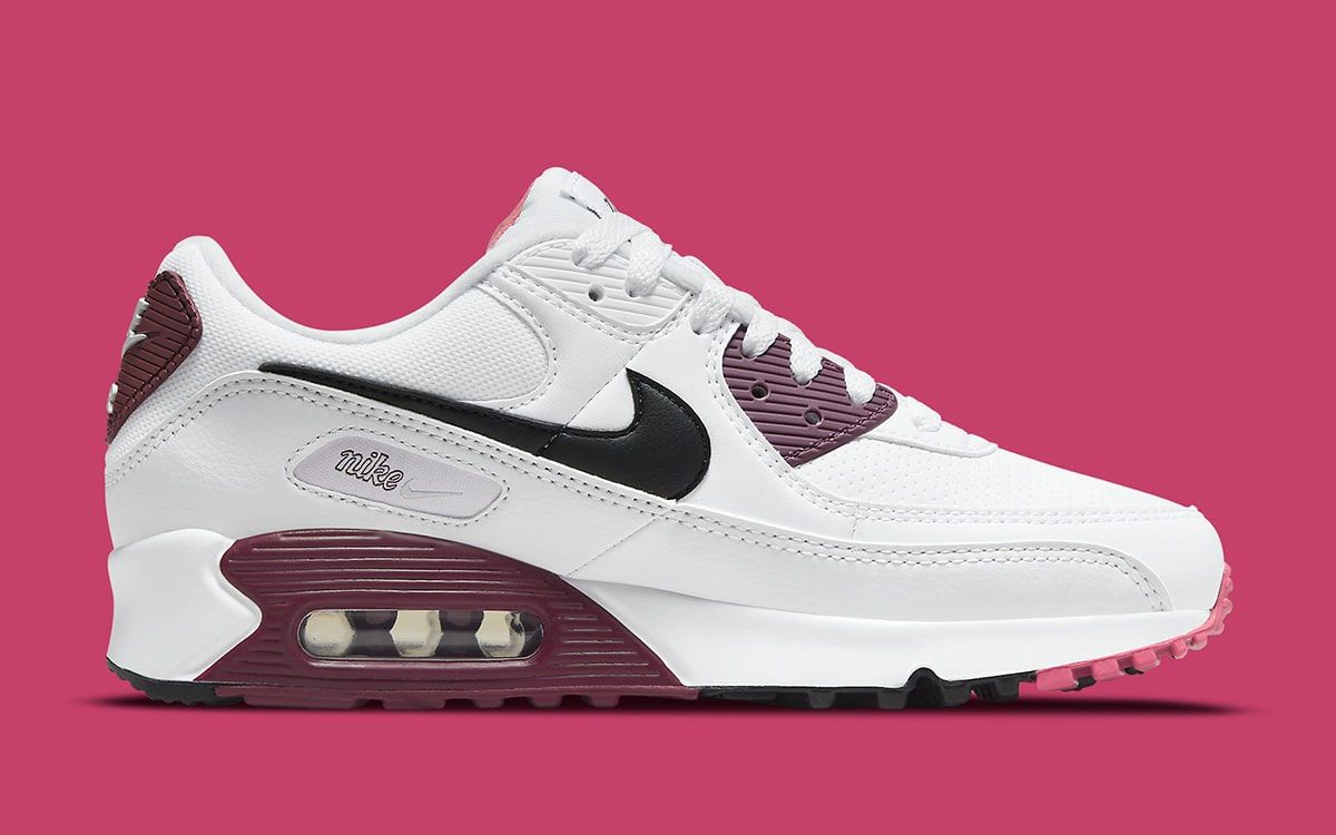 nike air max maroon and white