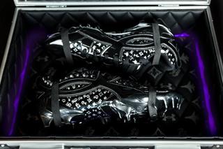 Justin Jefferson x Under Armour "Studded" Cleat in the game day briefcase.
