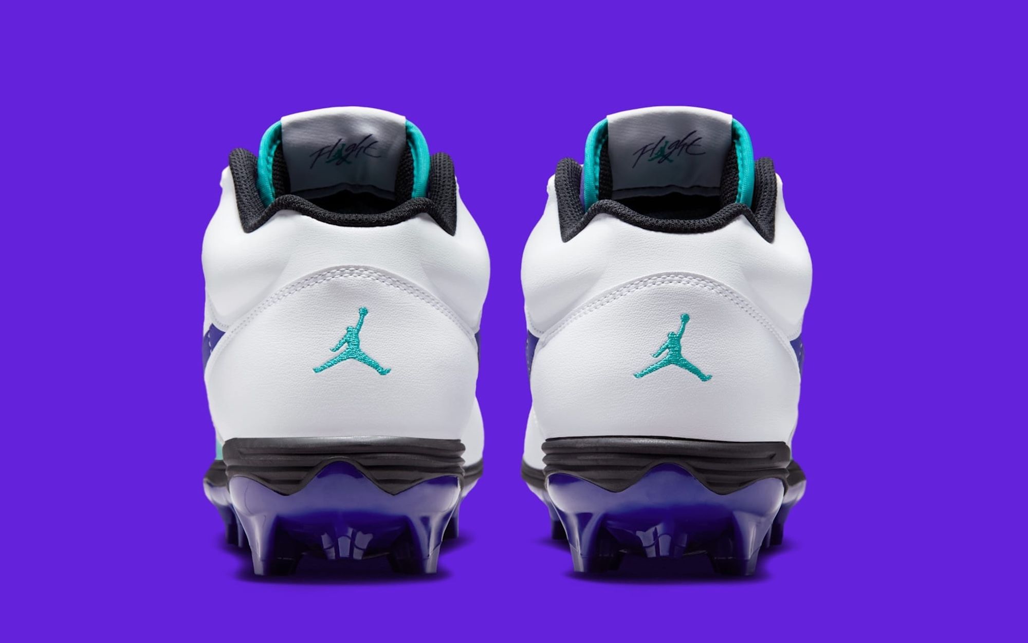 Jordan Stadium 90 Low TD Football Cleats HQ0210-105 White Purple Men Size 9 Nike Air Jordan Stadium 90 Football Cleat White Grape Ice  main image 3