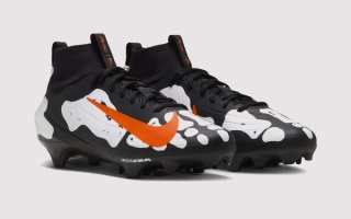 Ja'Marr Chase x Nike Vapor Pro "Skeleton" U.S. Football Cleats (Men's; SKU: IX6988-001). Photo via DTLR.
