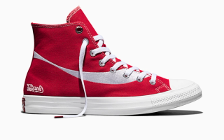 Coca-Cola x Converse Chuck Taylor All Star in a red-and-white color scheme.