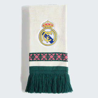 Real Madrid 26/27 Scarf (SKU: KQ9823). Photo via adidas.