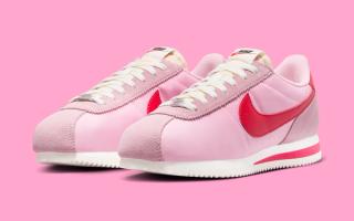nike internationalist sneakers in particle pink