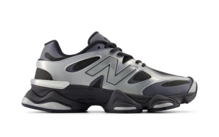 New Balance 9060 Caged "Silver/Black" sneaker.