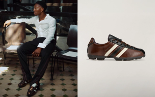 Myles Lewis-Skelly modeling The Field Lizzard by Wales Bonner & adidas Y-3 during Wales Bonner's Spring/Summer 2026 show in Paris.