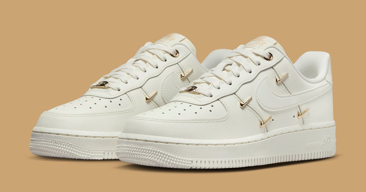 Mini Gold Swooshes Fit Out This Upcoming Air Force 1 Low | House of Heat°