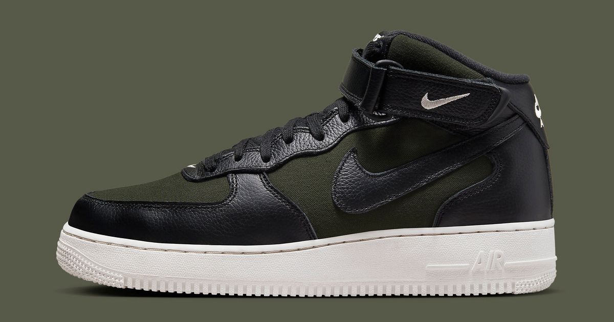 Olive Canvas Comes to the Air Force 1 Mid | House of Heat°