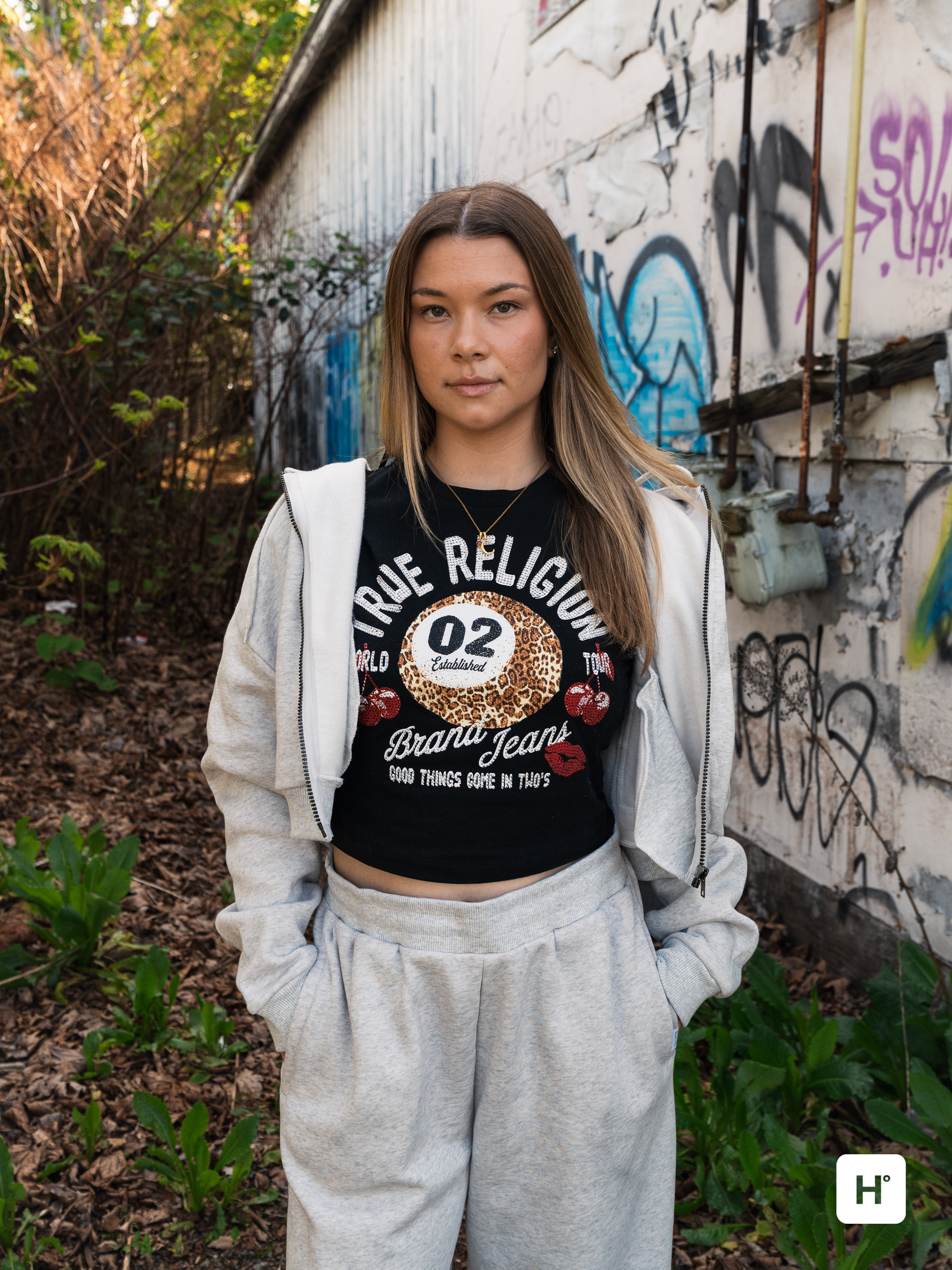 Women's True Religion Cherry Pool Ball Baby T-Shirt JD-exclusive shirt.