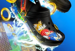 Sonic the Hedgehog x Crocs Classic Clog "35th Anniversary" promo material.