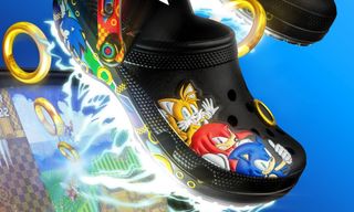 Sonic the Hedgehog x Crocs Classic Clog "35th Anniversary" promo material.