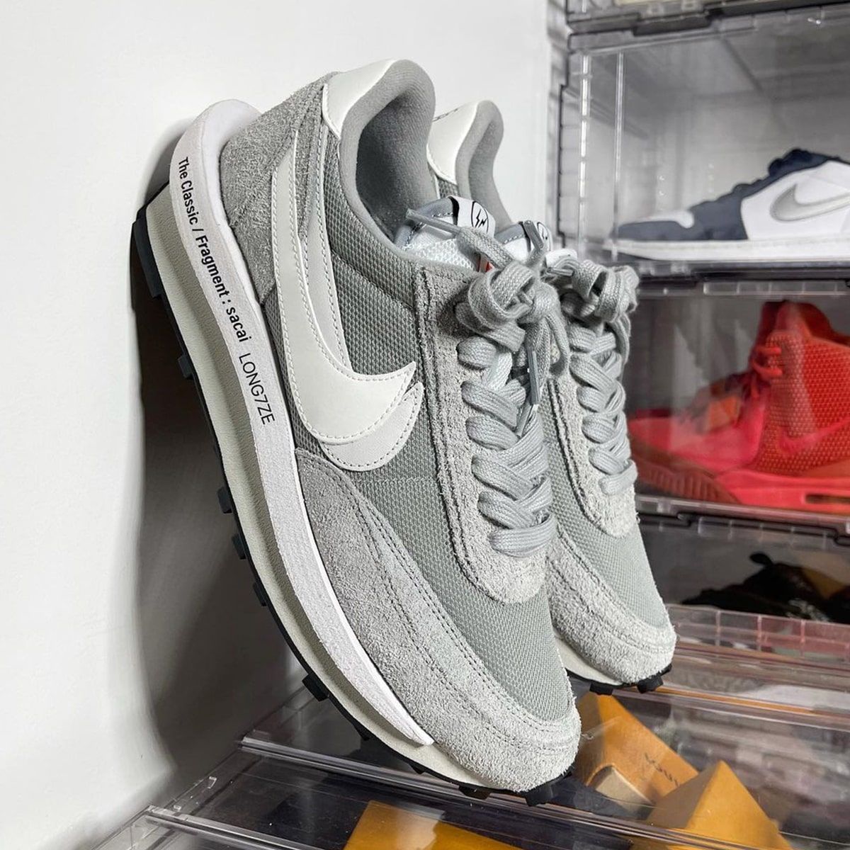 New Looks at the Grey/White Fragment x sacai x Nike LDWaffle