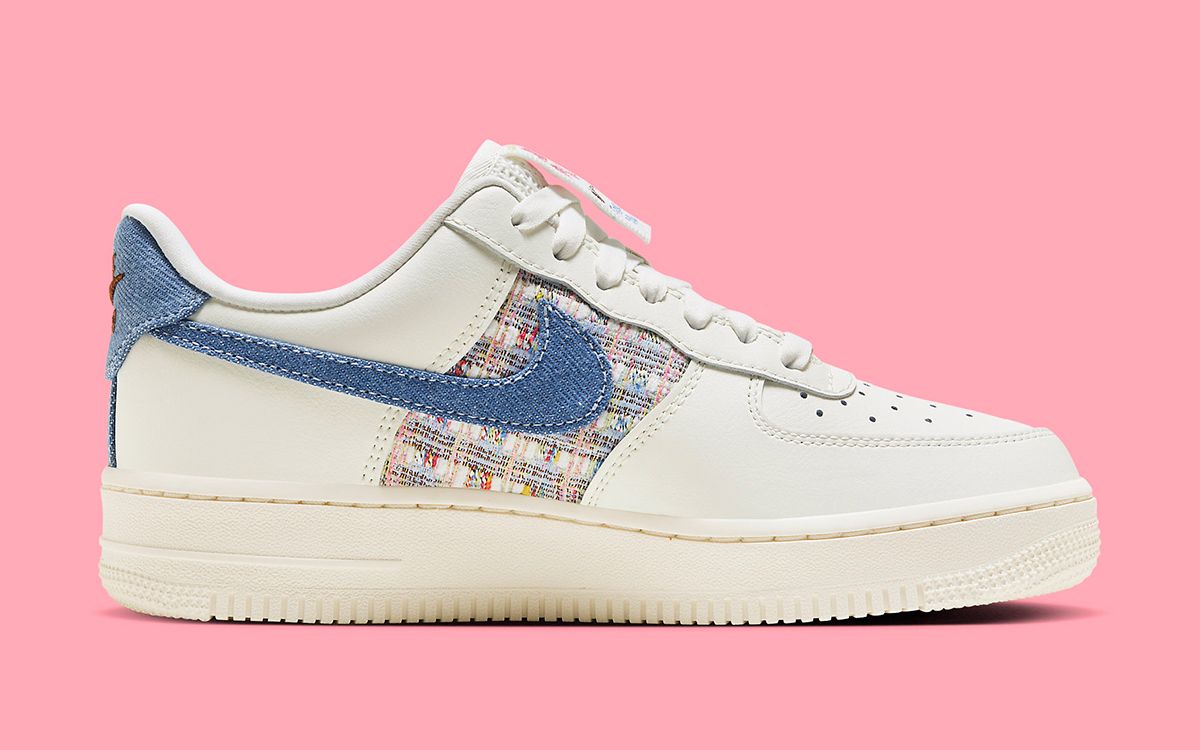 The Nike Air Force 1 Low Just Do It Features Denim and Boucl