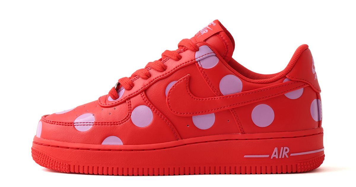 Nike Dots Up the Air Force 1 Low in Red and Light Magenta