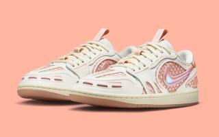Air Jordan 1 Low MM V3 in a "Sail/Washed Coral" color scheme.