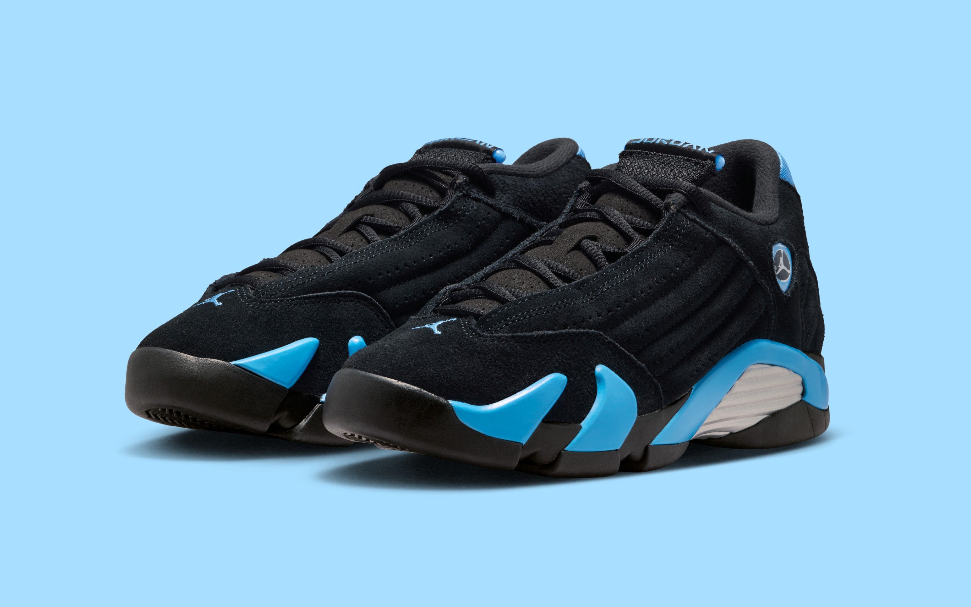 jordan retro 14 black and blue