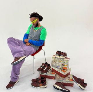 Aminé with his New Balance 992 "Outdoor School" Made in USA collaboration, slated for an Oct. 2, 2026 release & inspired by the Pacific Northwest.