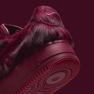 Nike Air Force 1 "Team Red" (Pony Hair; SKU: IR1940-600). Photo via Nike.