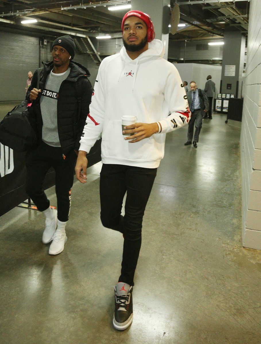 Karl Anthony-Towns Air Jordan 3 "Black Cement"