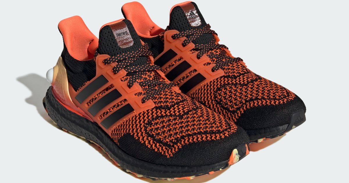 ADIDAS UltraBoost 1.0 x Fortnite Fishstick Mens Size 10 Orange Black White‎ RARE Adidas UB X Fortnite Fishstick Orange Black Ultraboost  main image 2
