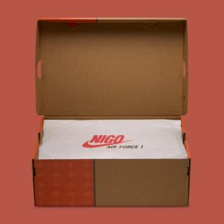 NIGO x j-hope x Nike Air Force 1 '01 "Burnt Sunrise" Shoe Box (SKU: IO8766-800). Photo via Nike.