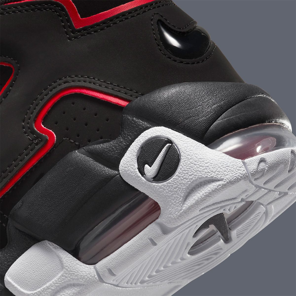 A Red Toe Adorns This Nike Air More Uptempo - Sneaker News