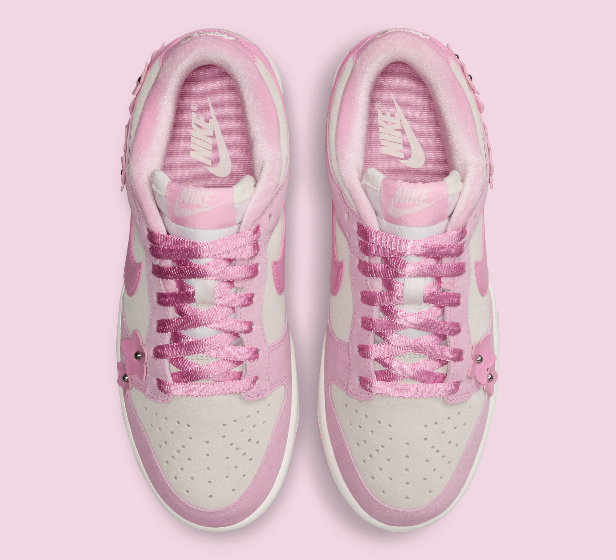 Women's "Pink Flowers" Nike Dunk Low (SKU: IV4726-600). Photo via Nike.