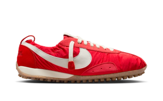 Jacquemus x Nike Moon Shoe "University Red" collaboration.