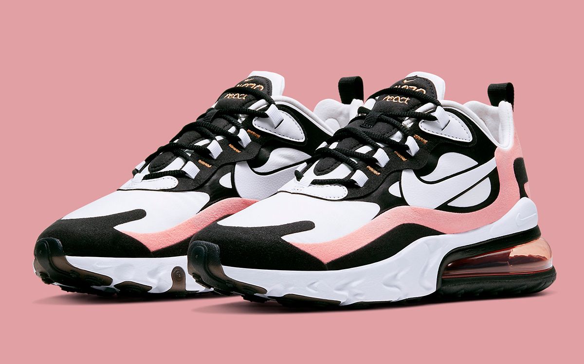 Nike 270 react noir et rose hot sale