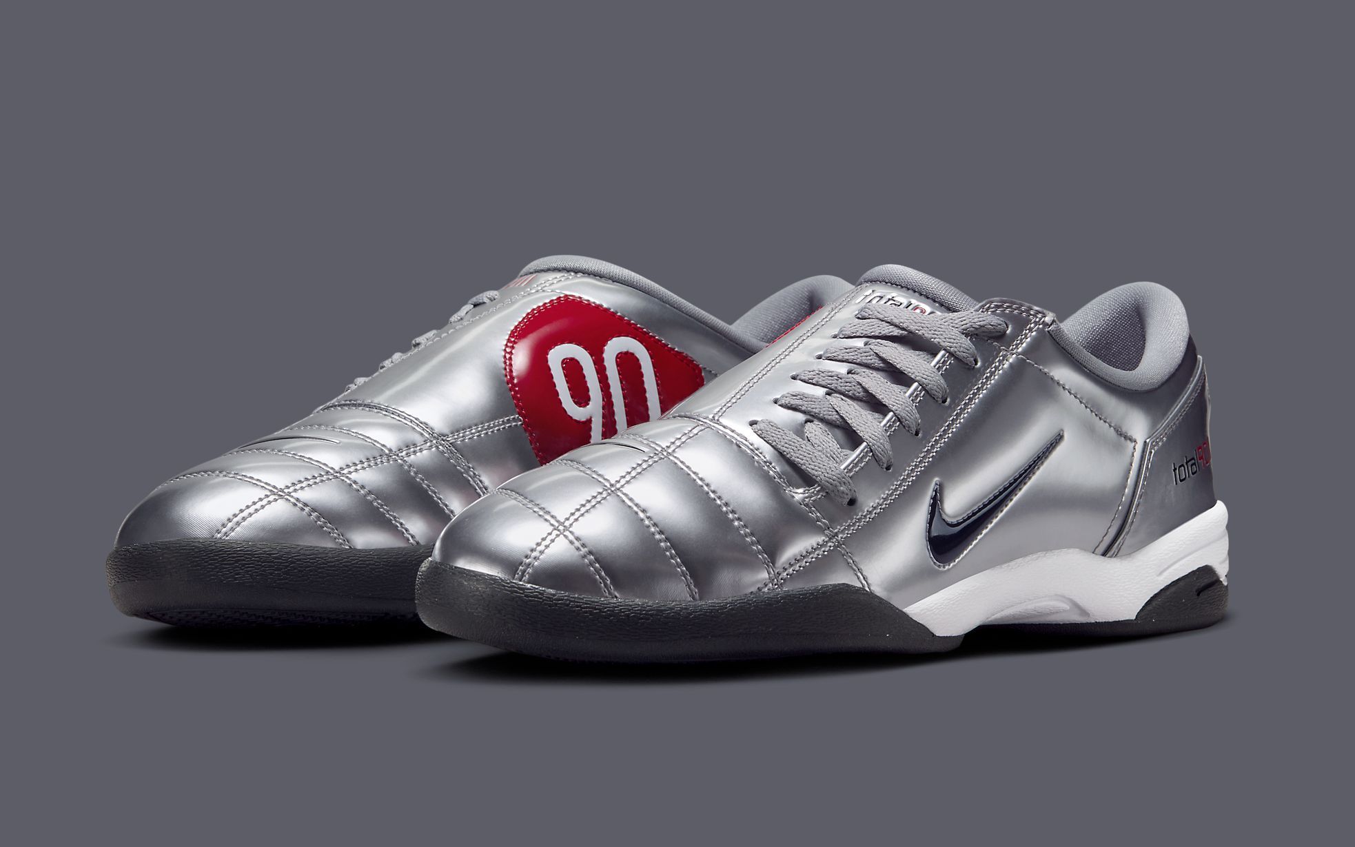 nike total 90 red silver