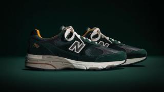 Aimé Leon Dore's New Balance 993 Made in USA collaboration in a "Pinegrove" color scheme.