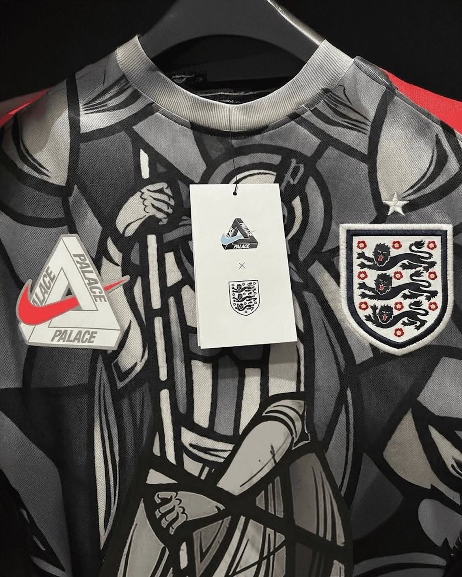 Nike x Palace x England 2026 World Cup Tee Close up