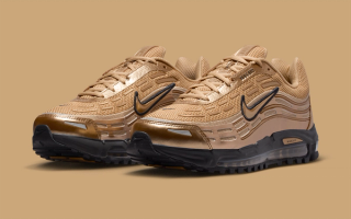 Nike's Air Max TL 2.5 in a "Metallic Gold/Black/Photon Dust" color scheme.