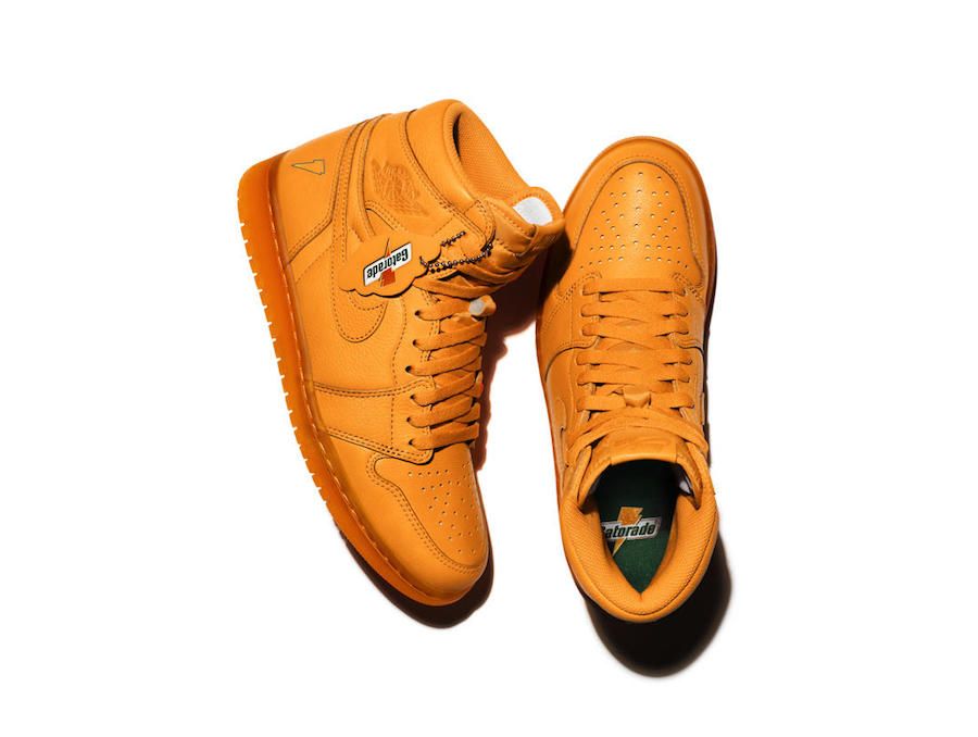 Jordan 1 gatorade orange peel green laces best sale