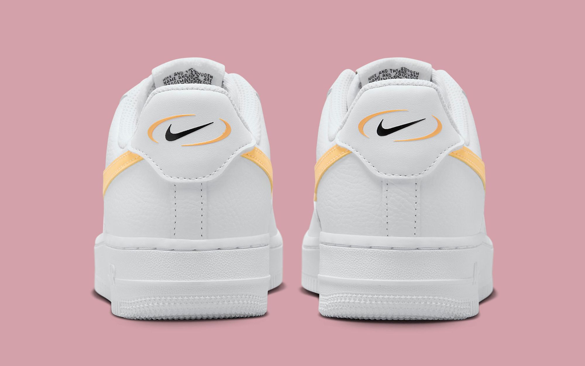 Nike air force outlet 1 womens yellow swoosh